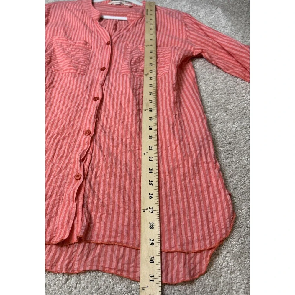 Soft surroundings MEDIUM shirt M pockets tunic beach 100% cotton - Picture 7 of 10